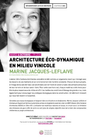 Architecture éco-dynamique en milieu vinicole | Marine Jacques-Leflaive | Métamorphoser l’acte de construire