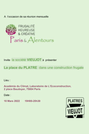Le rôle du  plâtre dans une construction frugale | Plâtres Vieujot | FHC Paris