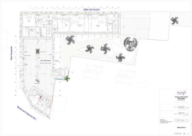 Architecture régénérative Rosny - École Simone Veil — Plan du R+2 // Architecture régénérative / Topophile