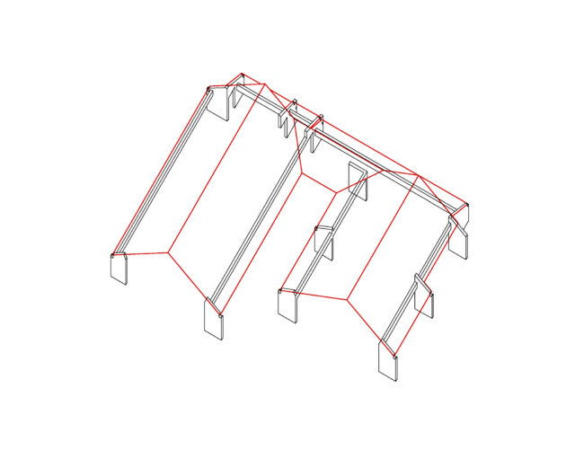 RWKA - Clifden House — Axonométrie des contreforts et toitures // Ryan W. Kennihan Architects / Topophile
