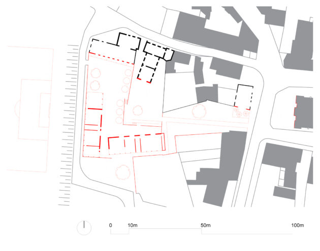 Huitorel Morais - La Selle-Craonnaise — Plan d’ensemble des espaces publics // Huitorel Morais / Topophile
