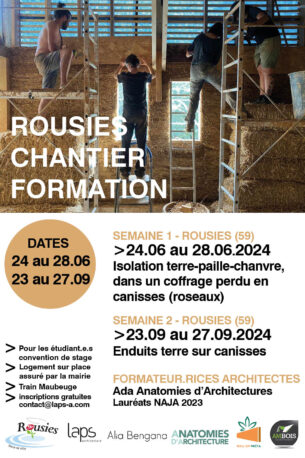 Chantier de formation terre allégée |  Bengana & Anatomies d’Architecture