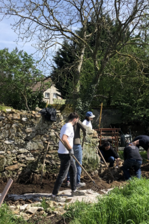 Rénovation d’un mur à pêches