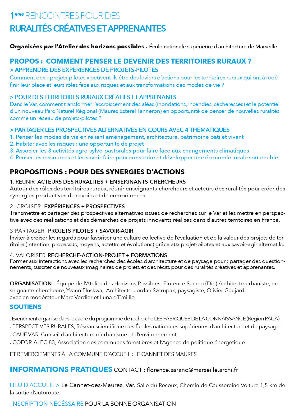 Rencontres pour des ruralités créatives et apprenantes | Projets pilotes et savoir-agir