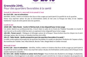Grenoble 2040, pour des quartiers favorables à la santé | Biennale des villes en transition