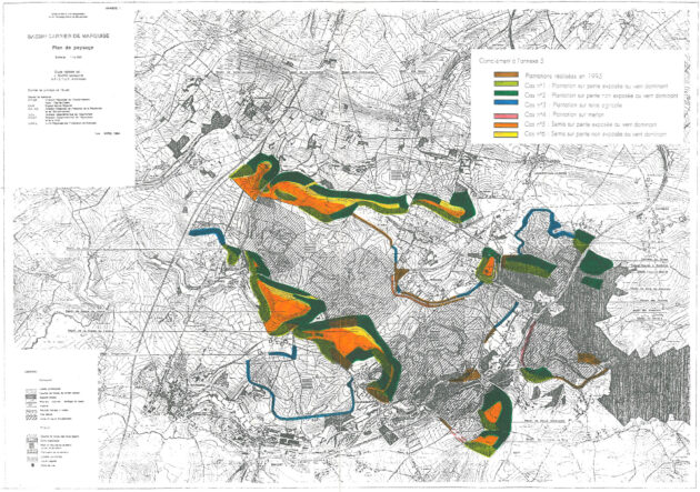 PNRCMO - Plan de paysage bassin carrier — Plan de plantation global - 1994 // PNRCMO / Topophile