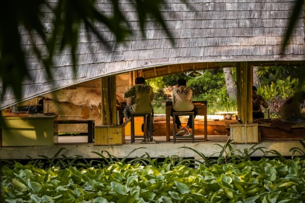 L'atelier de tressage de jacinthe d'eau dialogue directement avec la plante // Satcha, Cambodian Handicraft Incubation Center / Topophile