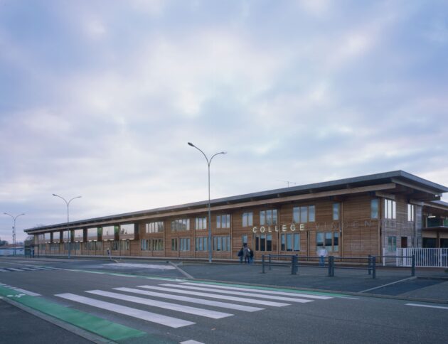 Façade nord et accès des élèves // Cartignies-Canonica / Topophile