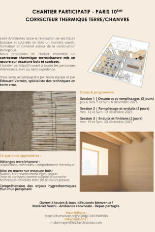 Réalisation correcteur thermique Terre-Chanvre