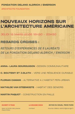 Nouveaux horizons sur l’architecture américaine | Fondation Delano Aldrich /Emerson