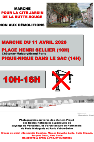 Non aux démolitions | Marche pour la cité-jardin de la Butte-rouge