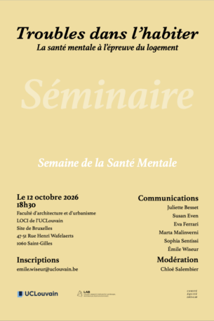 Troubles dans l’habiter | La santé mentale à l’épreuve du logement