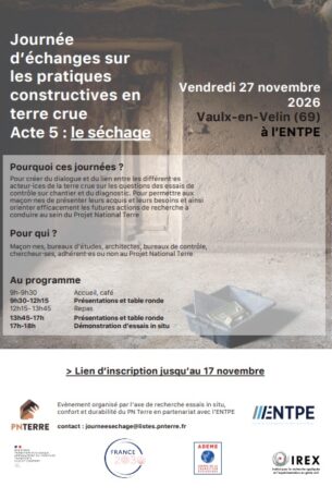 Le séchage de la terre crue